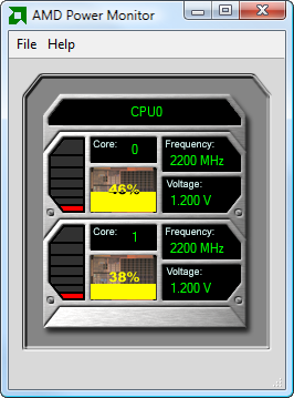 AMD Power Monitor -Фирменная утилита от AMD, которая осуществляет
