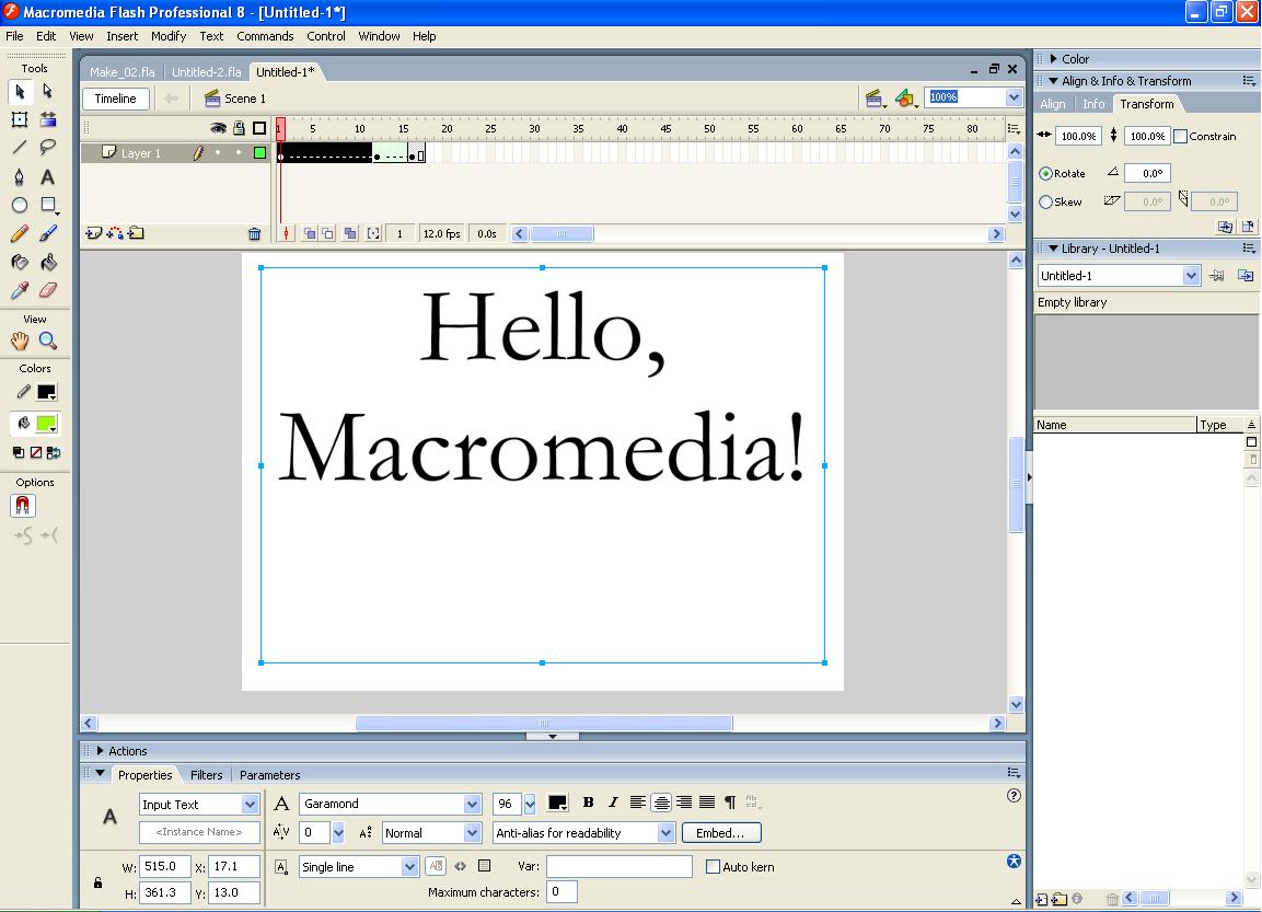Инструкция по пользованию macromedia flash professional 8