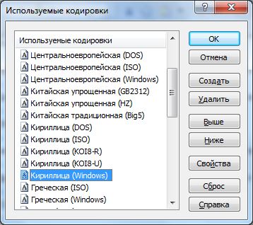 Кодировки EmEditor