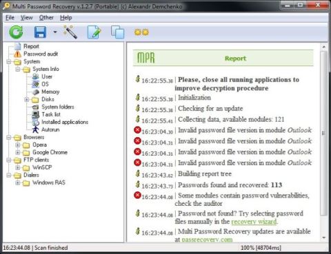 Multi Password Recovery