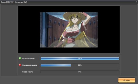 Процесс записи DVD