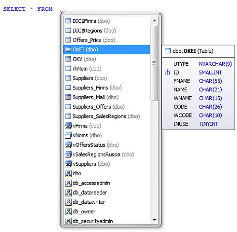 Подсказка при вводе