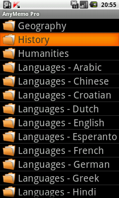 Каталог уроков для загрузки (AnyMemo.org)