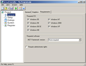 Вот так выглядит главное окно Actual Installer