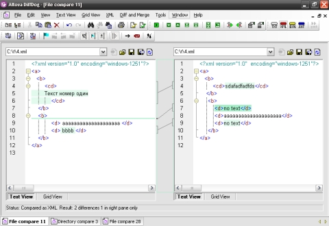 Сравнение XML