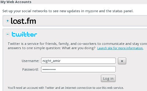 Status - ��� ������� ��������� ��� ��������� ����� Twitter ��� ������������� ������ � Last.fm