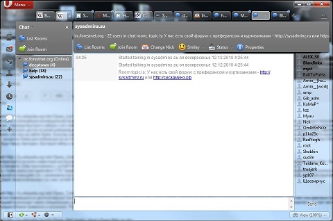 IRC-��� � Opera