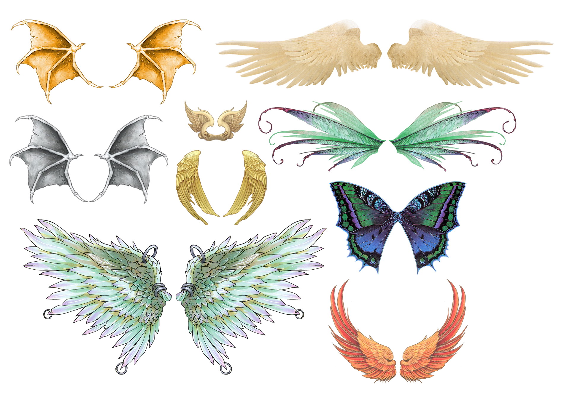 Крылья разных форм