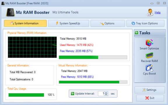 Mz ram booster как очистить оперативную память