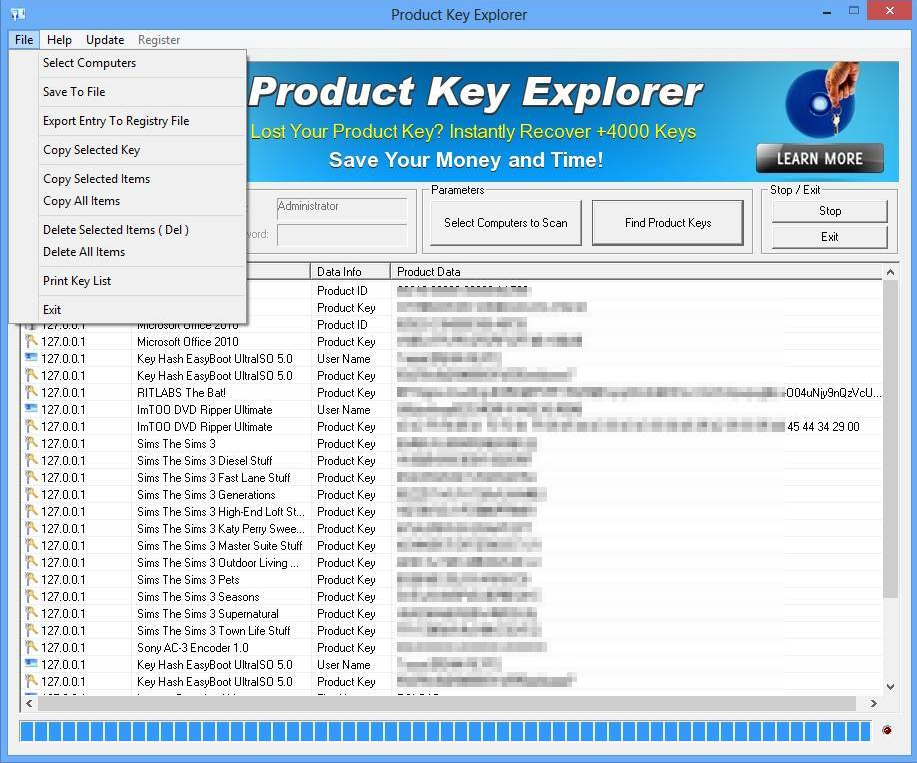 Программа поиска ключей установленных программ. Product Key. Ключ эксплорер. Nsasoft Explorer 4.3.3.0. Интерфейс ключ приложения.