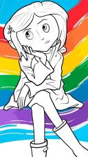 Раскраска Коралина скачать бесплатно