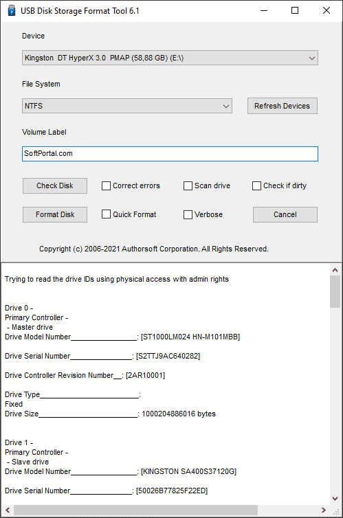 Disk storage format